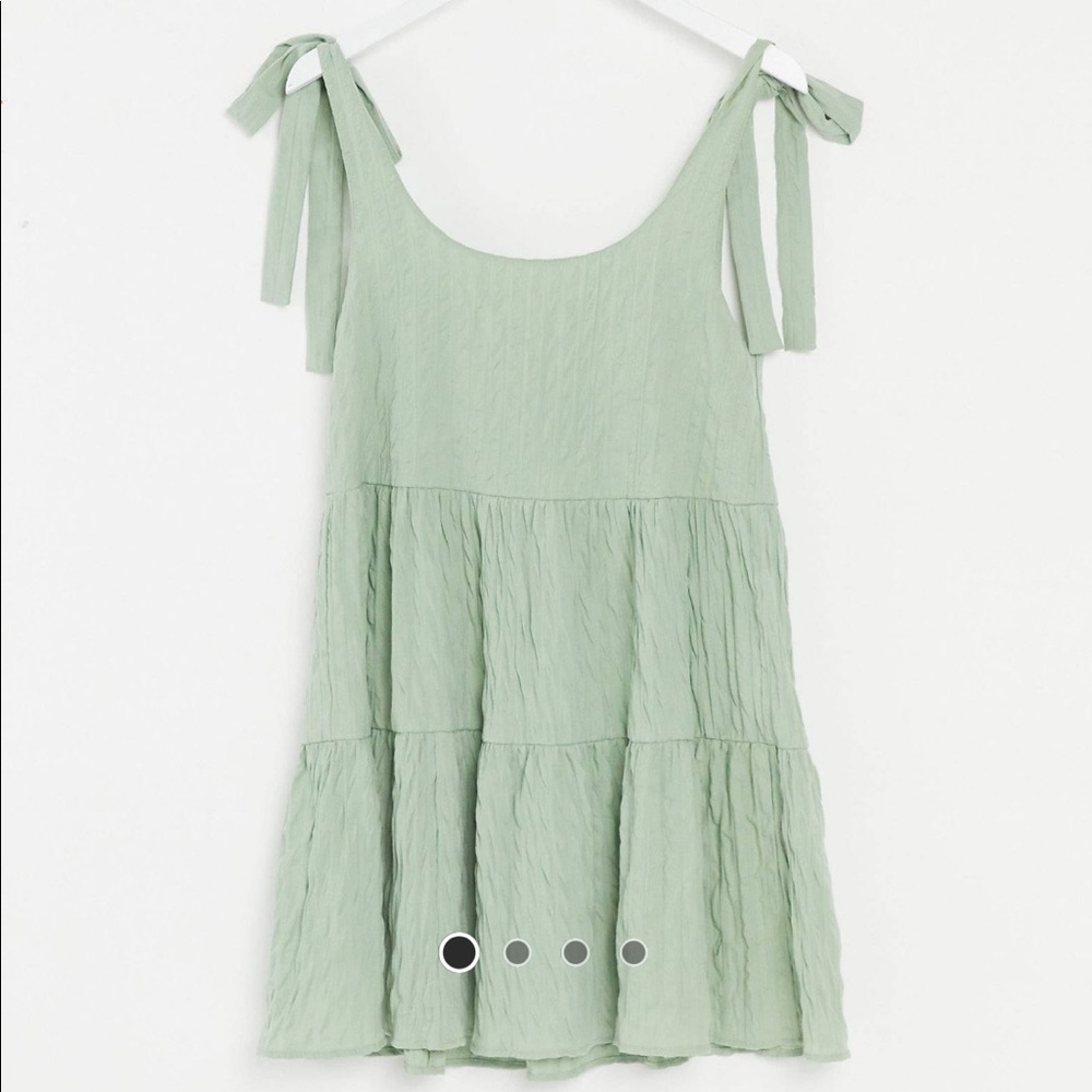 asos design tiered mini smock dress, never worn
